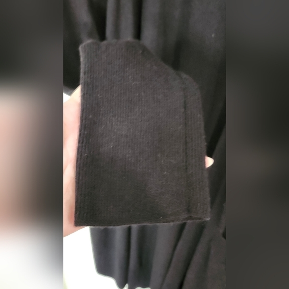 Halogen Cardigan Women's Size Small Black‎ Open Front Long Line Minimalist - Picture 3 of 6